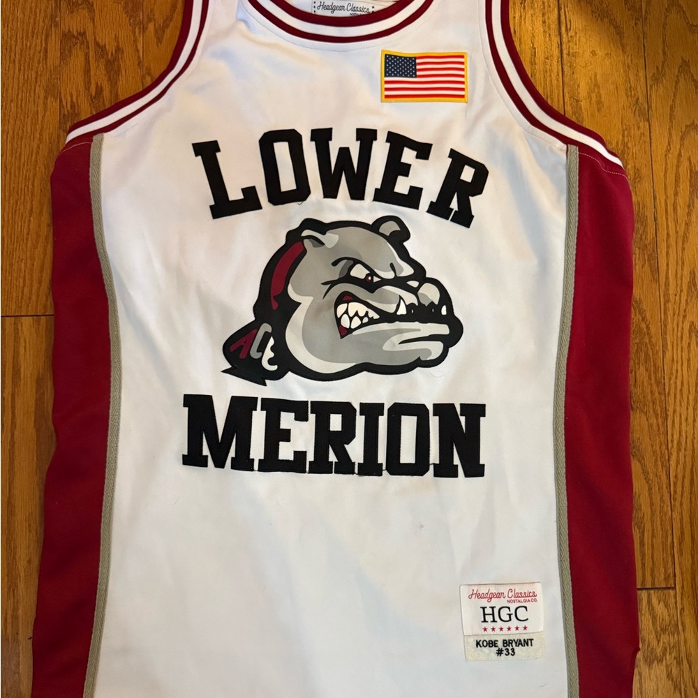 Lower Merion Basketball Jersey - White and Red
